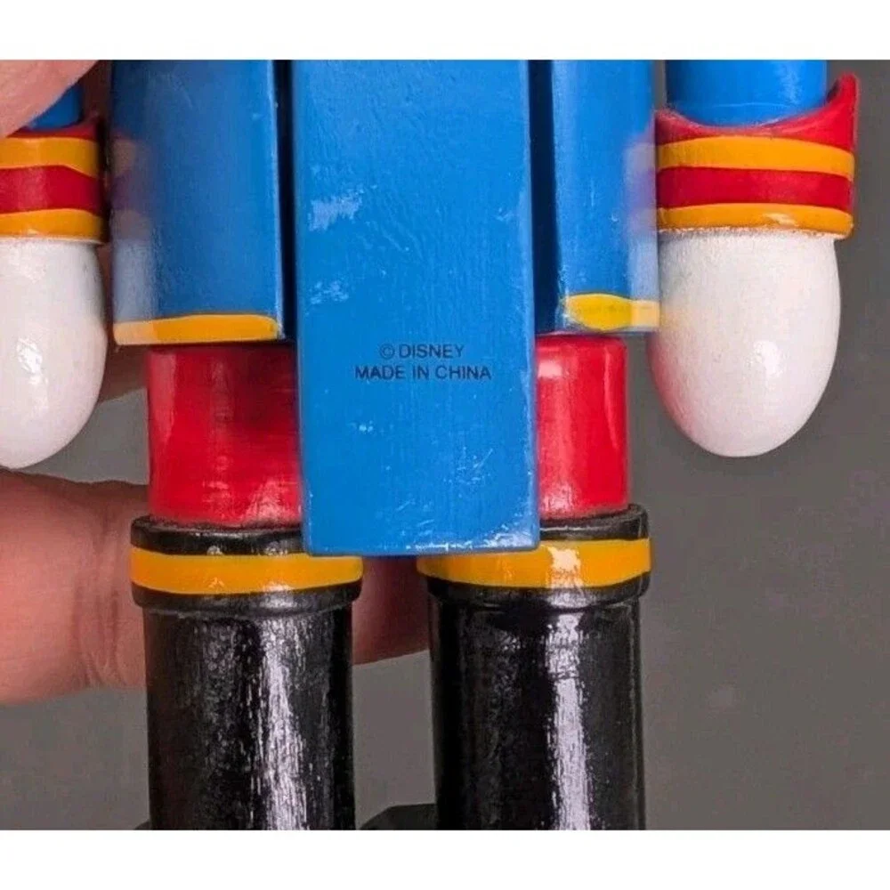 Disney Donald Duck Nutcracker Soldier Wooden Figurine Christmas Holiday Decor